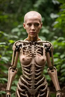 a hot naked future bio-robot woman